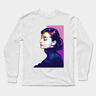 Audrey hepburn WPAP Pop Art Long Sleeve T-Shirt